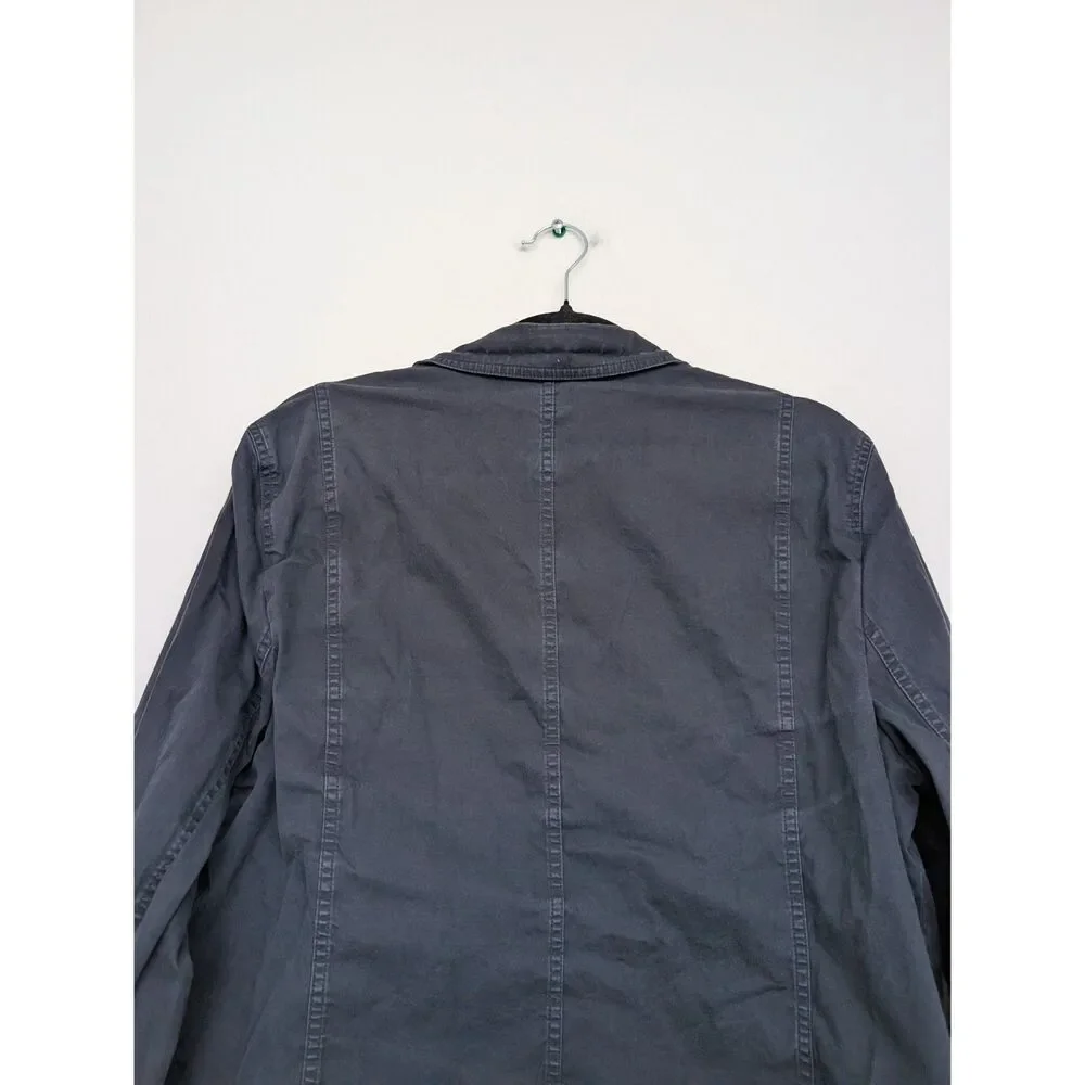 Lafayette 148 Navy Snap Button Collared Lightweight Jacket Sz XXL Zip Pocket - Picture 11 of 16